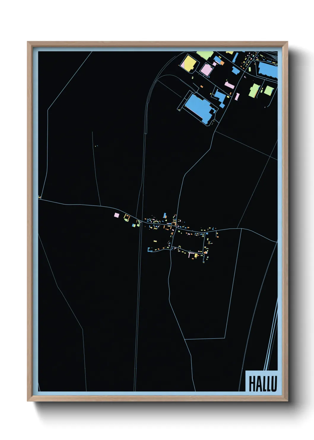 Une affiche de carte sur Hallu