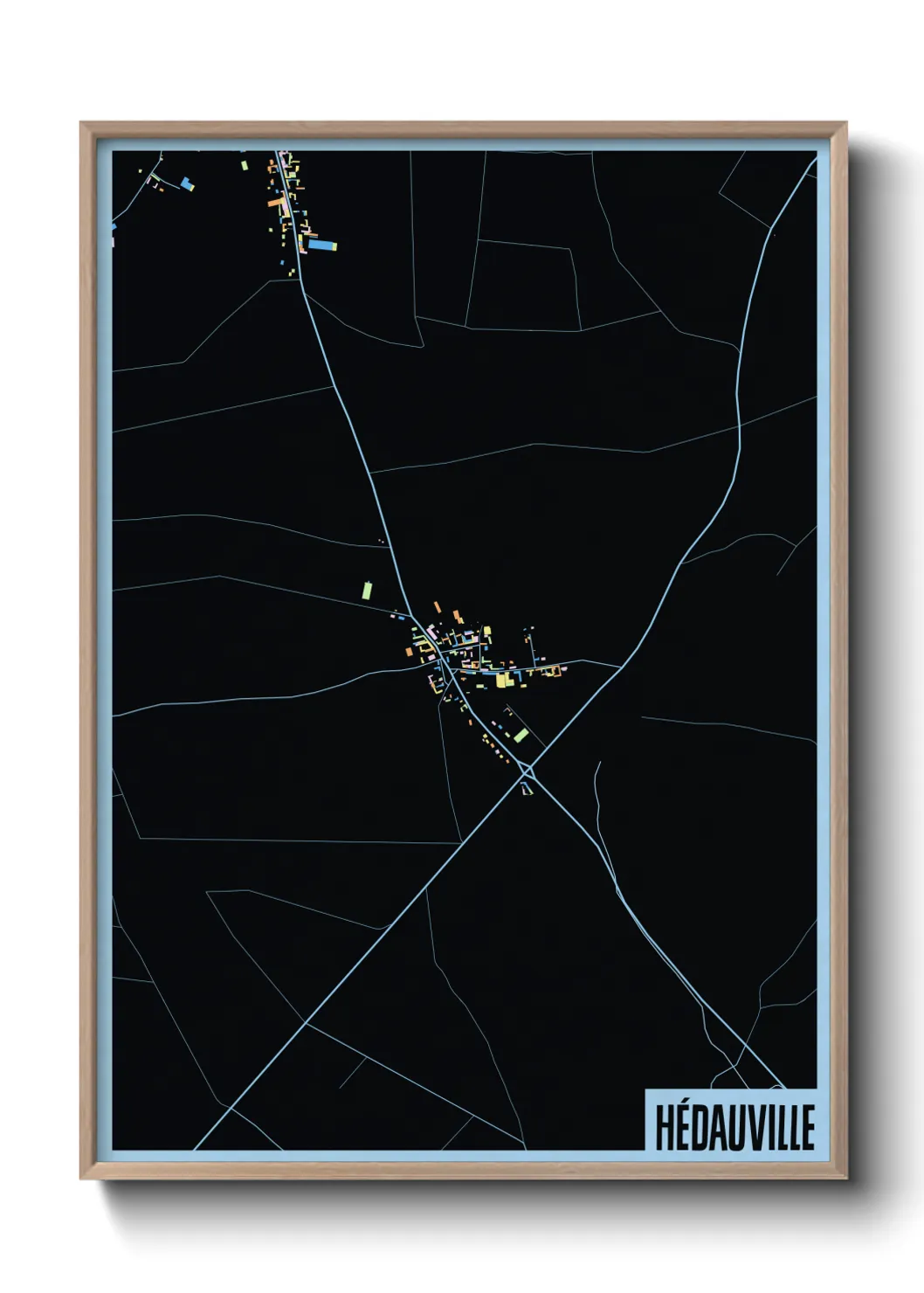 Une affiche de carte sur Hédauville