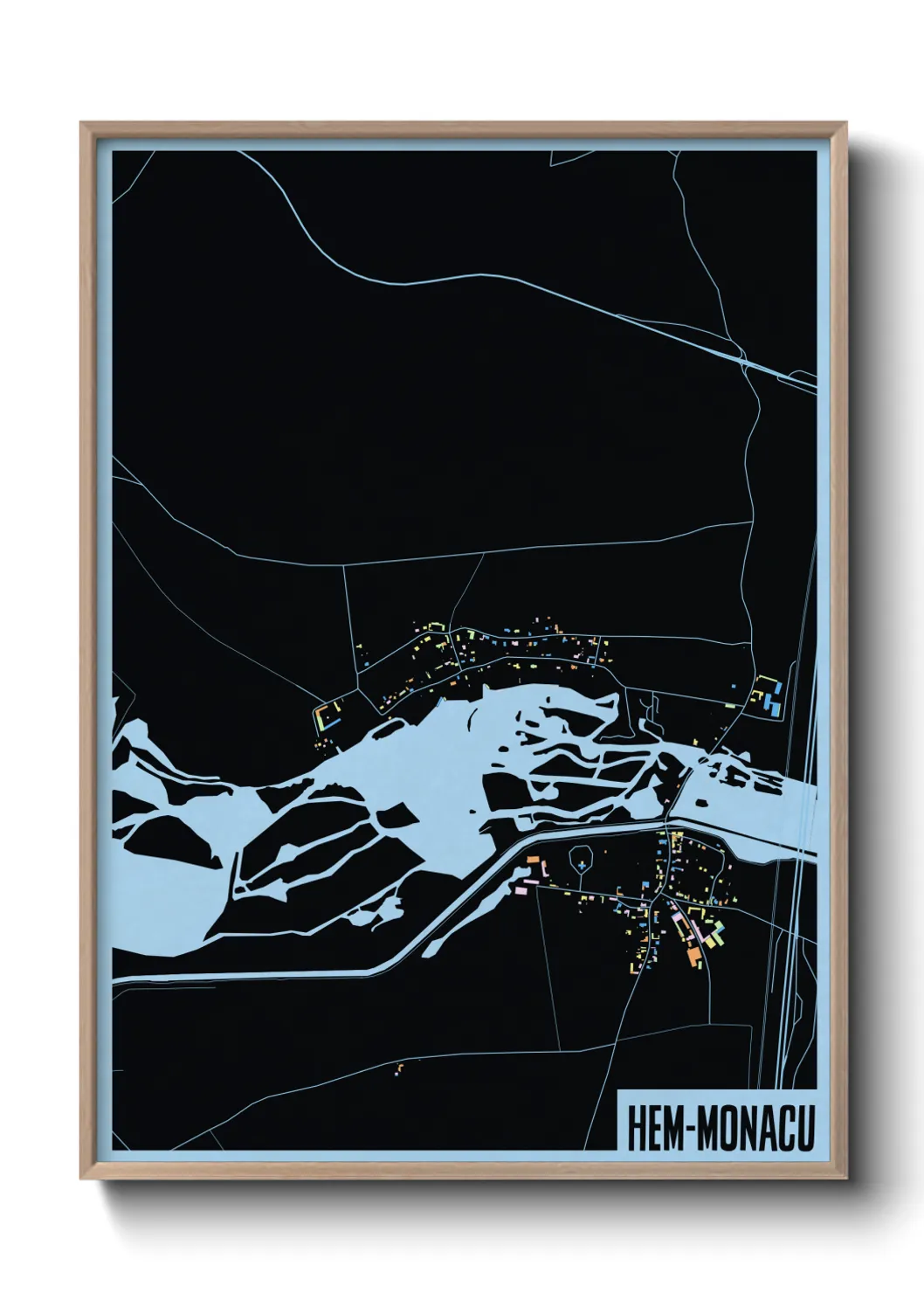 Une affiche de carte sur Hem-Monacu