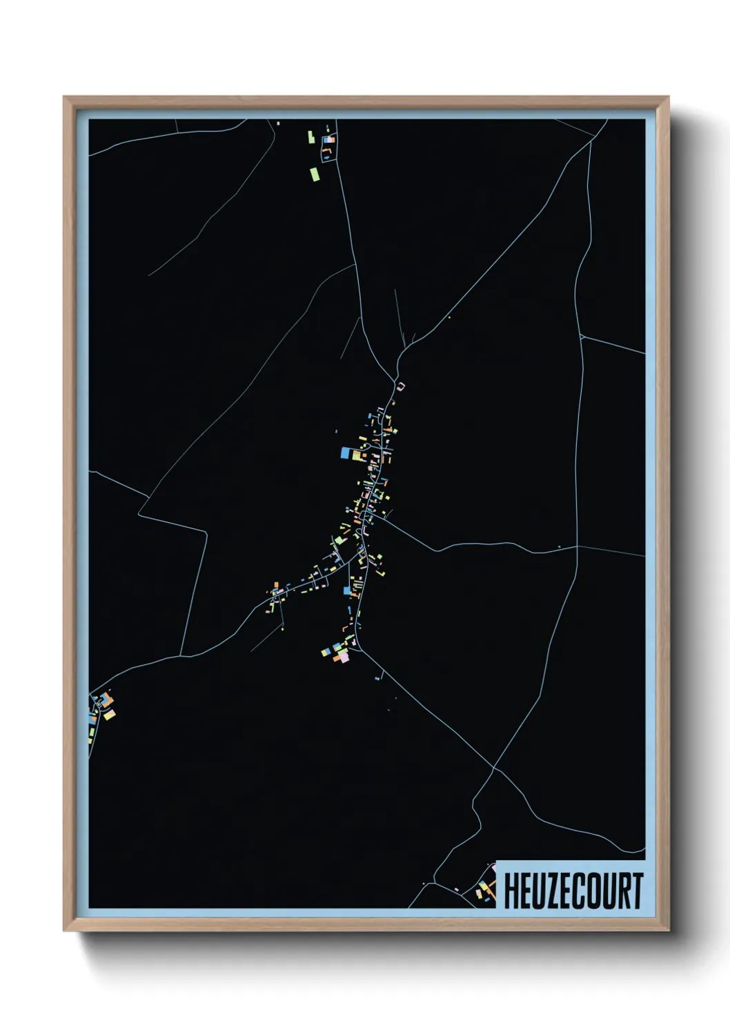 Une affiche de carte sur Heuzecourt