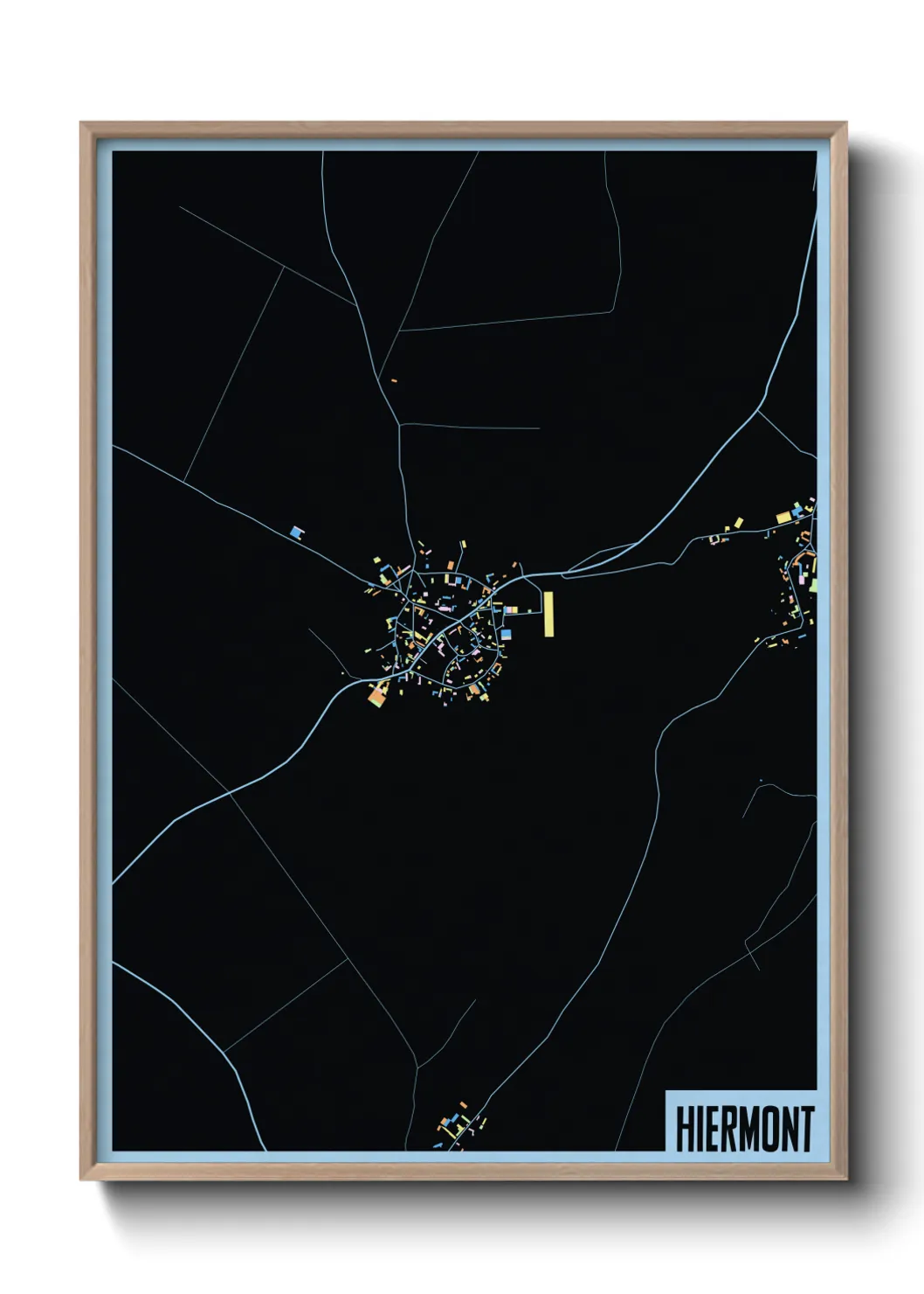 Une affiche de carte sur Hiermont