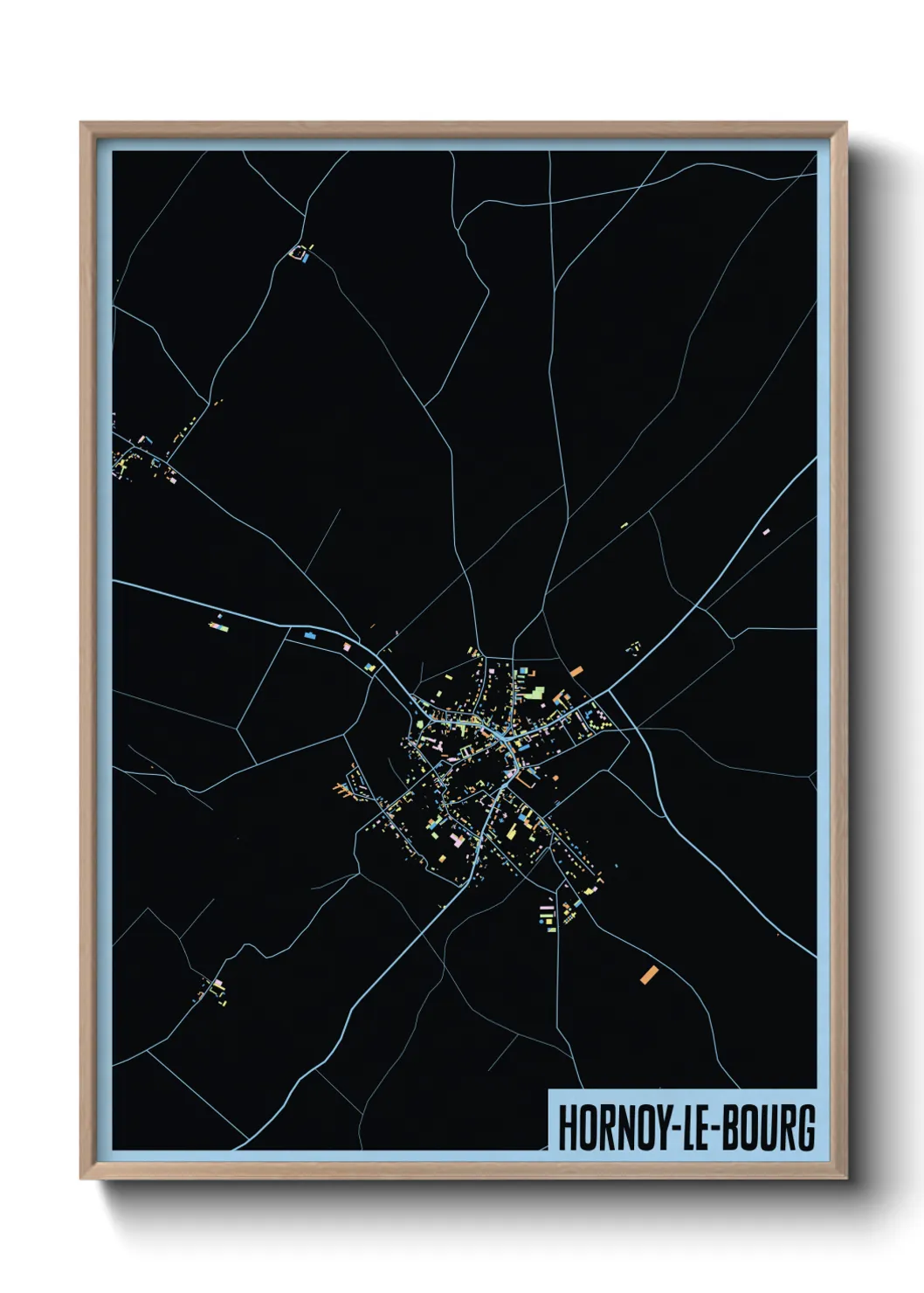 Une affiche de carte sur Hornoy-le-Bourg