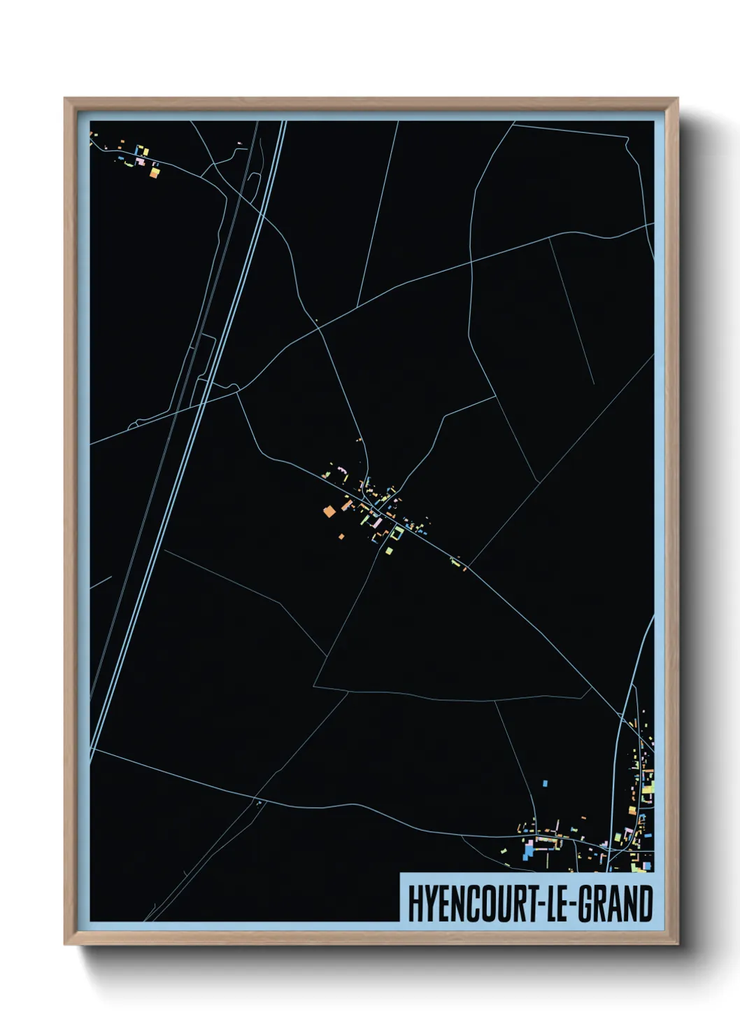 Une affiche de carte sur Hyencourt-le-Grand