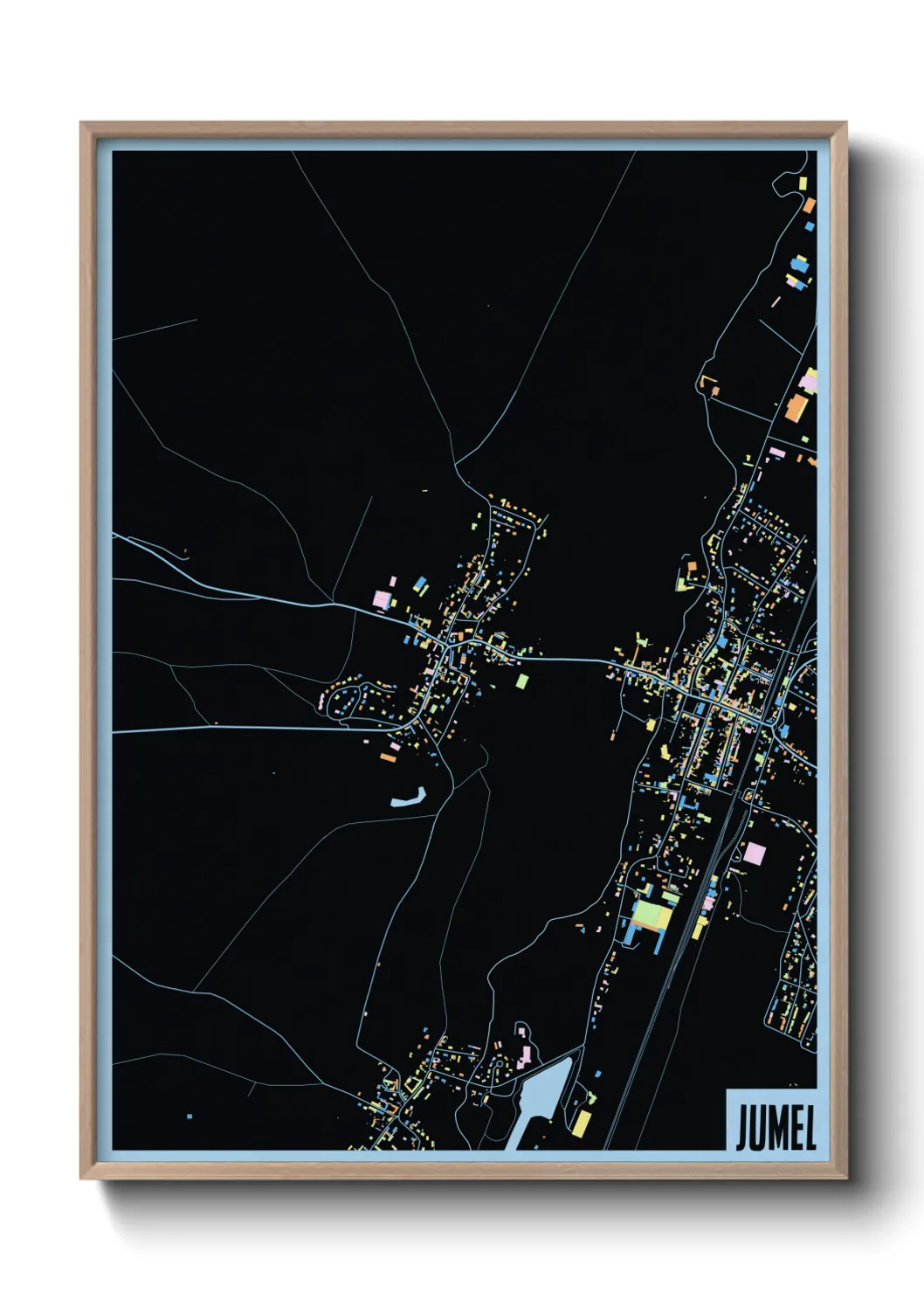 Une affiche de carte sur Jumel