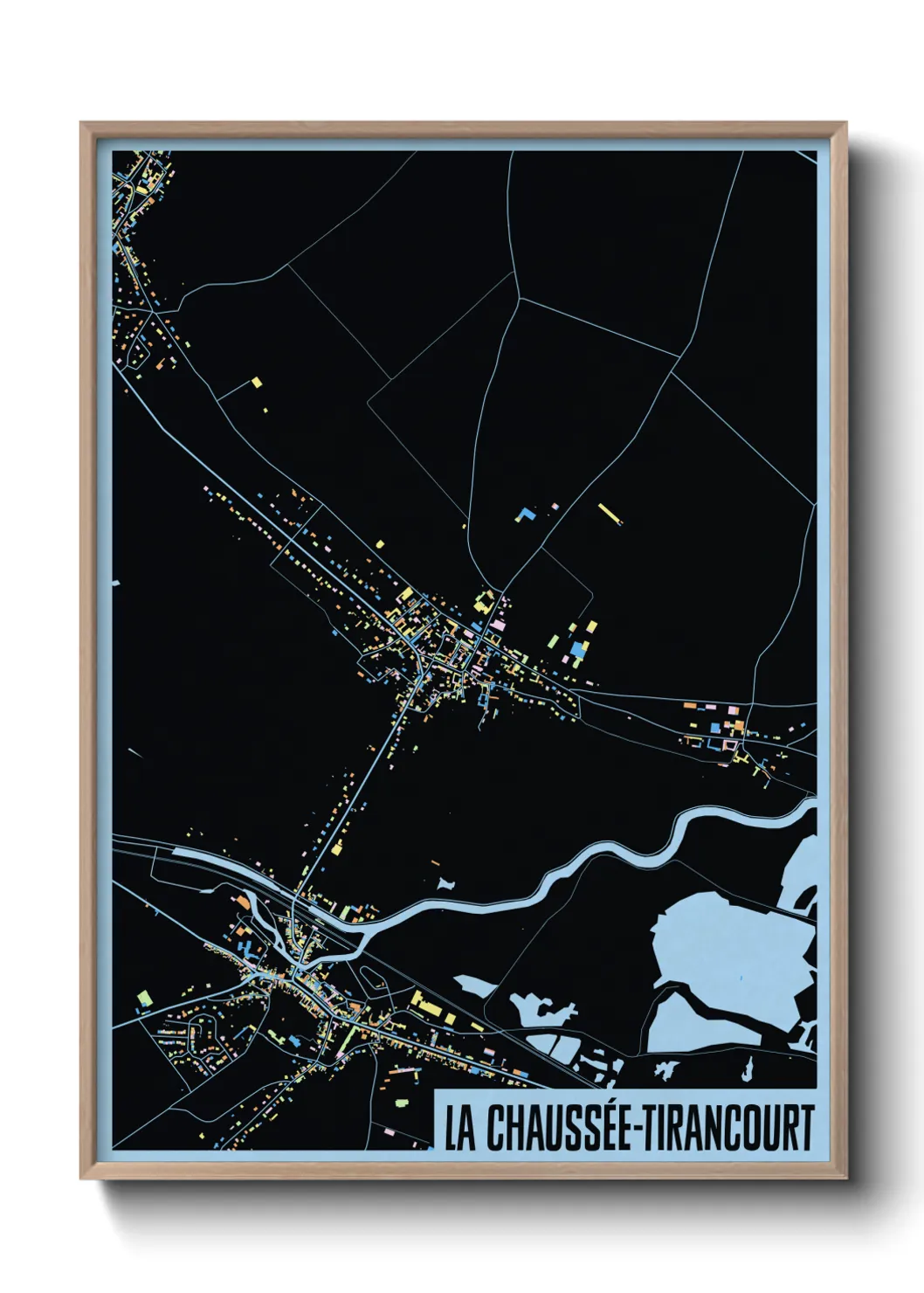 Une affiche de carte sur La Chaussée-Tirancourt