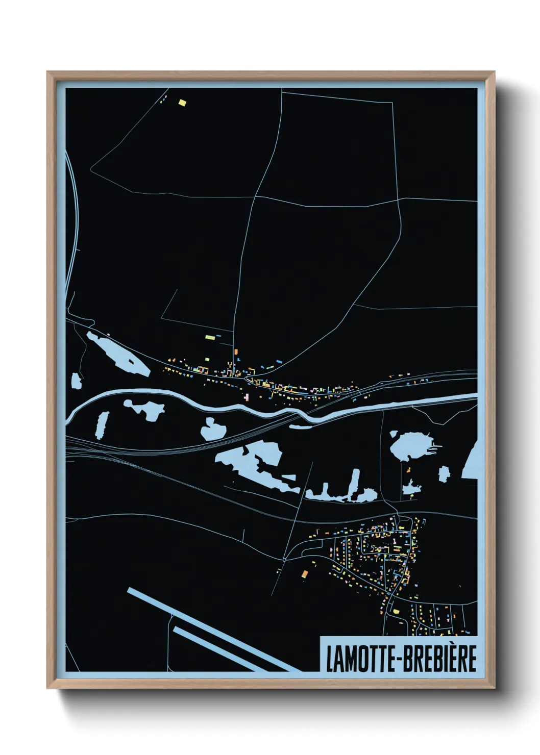 Une affiche de carte sur Lamotte-Brebière