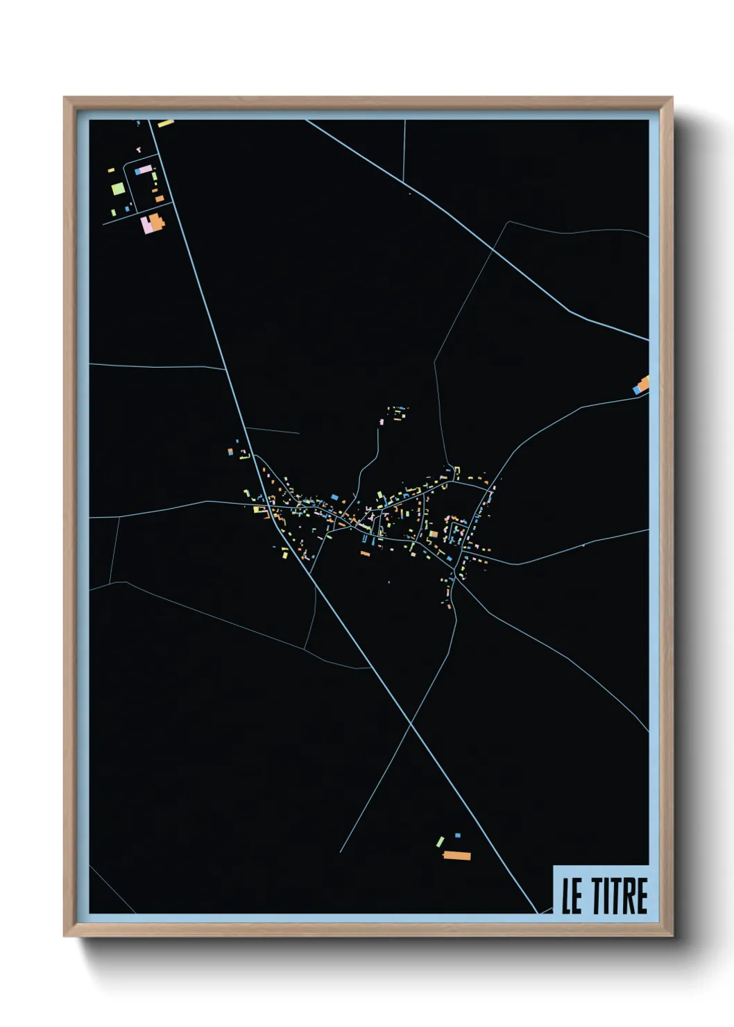 Une affiche de carte sur Le Titre