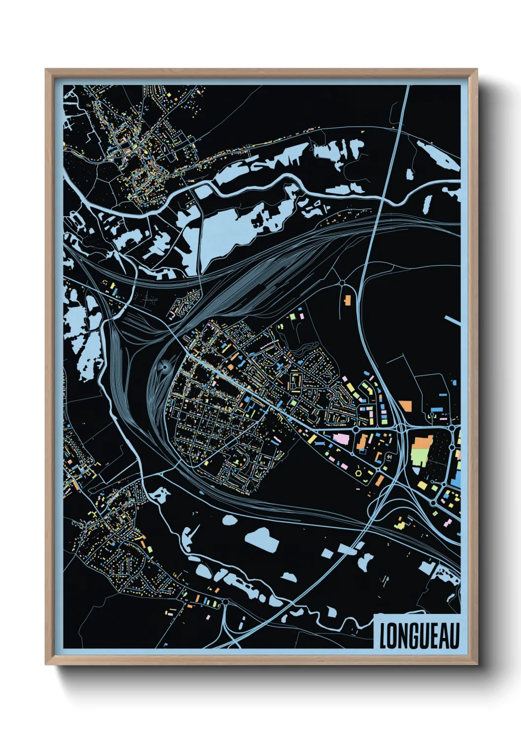 Une affiche de carte sur Longueau