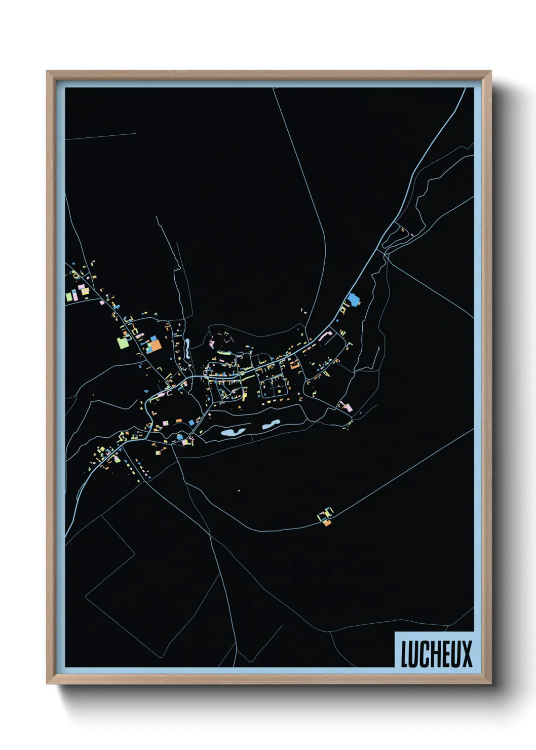 Une affiche de carte sur Lucheux