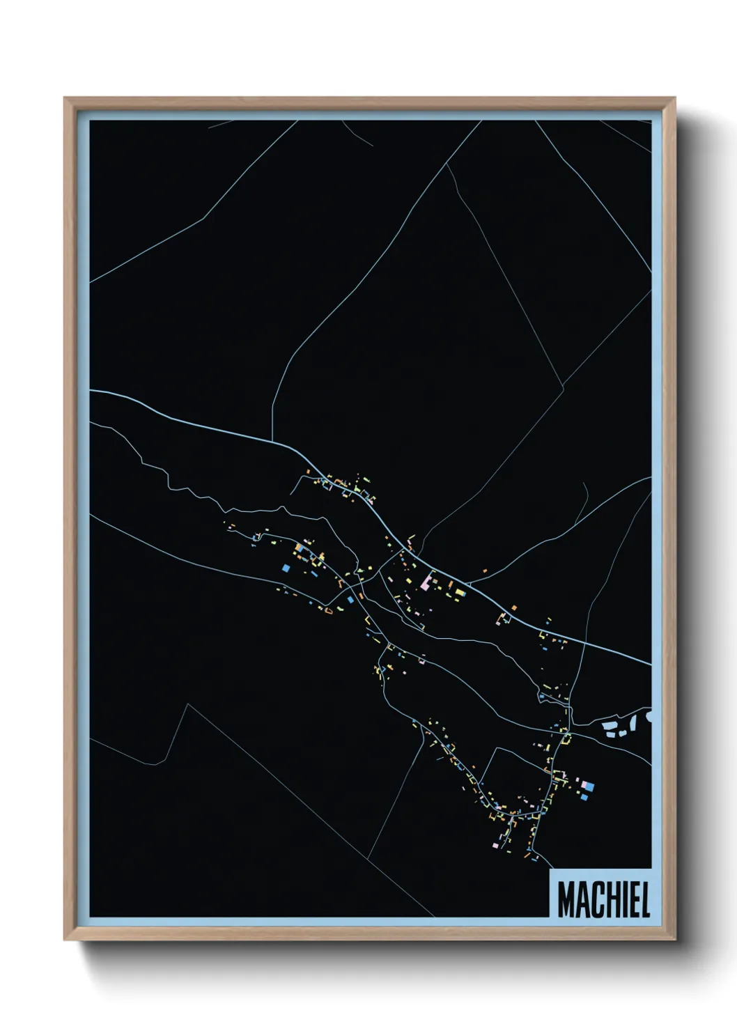 Une affiche de carte sur Machiel