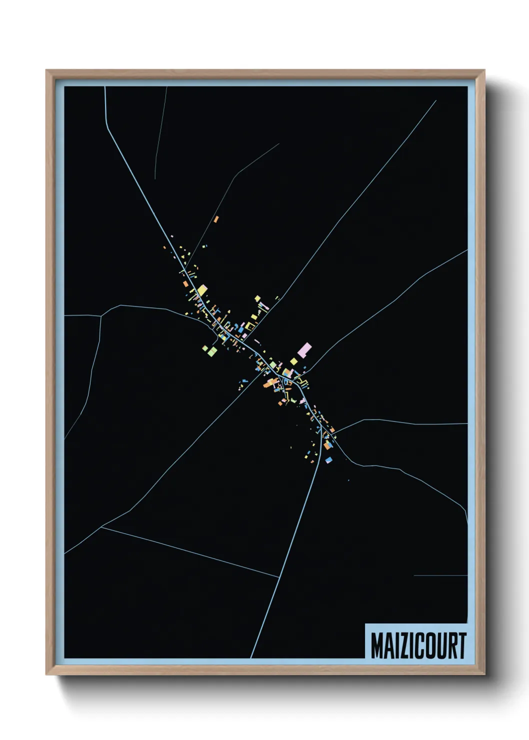 Une affiche de carte sur Maizicourt