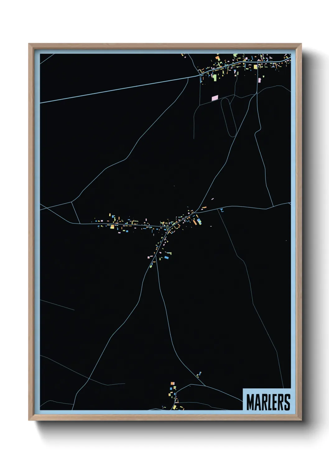 Une affiche de carte sur Marlers