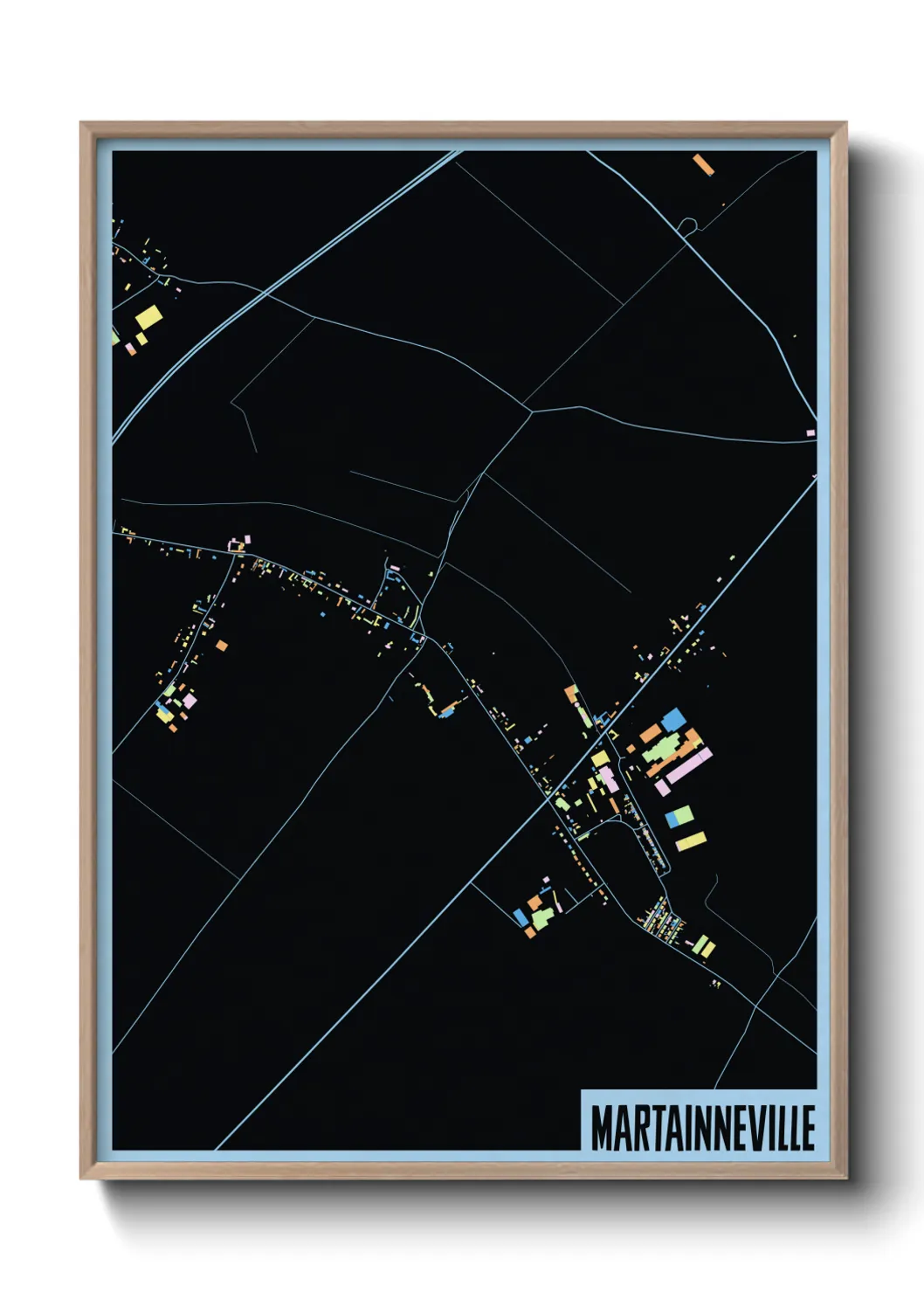 Une affiche de carte sur Martainneville