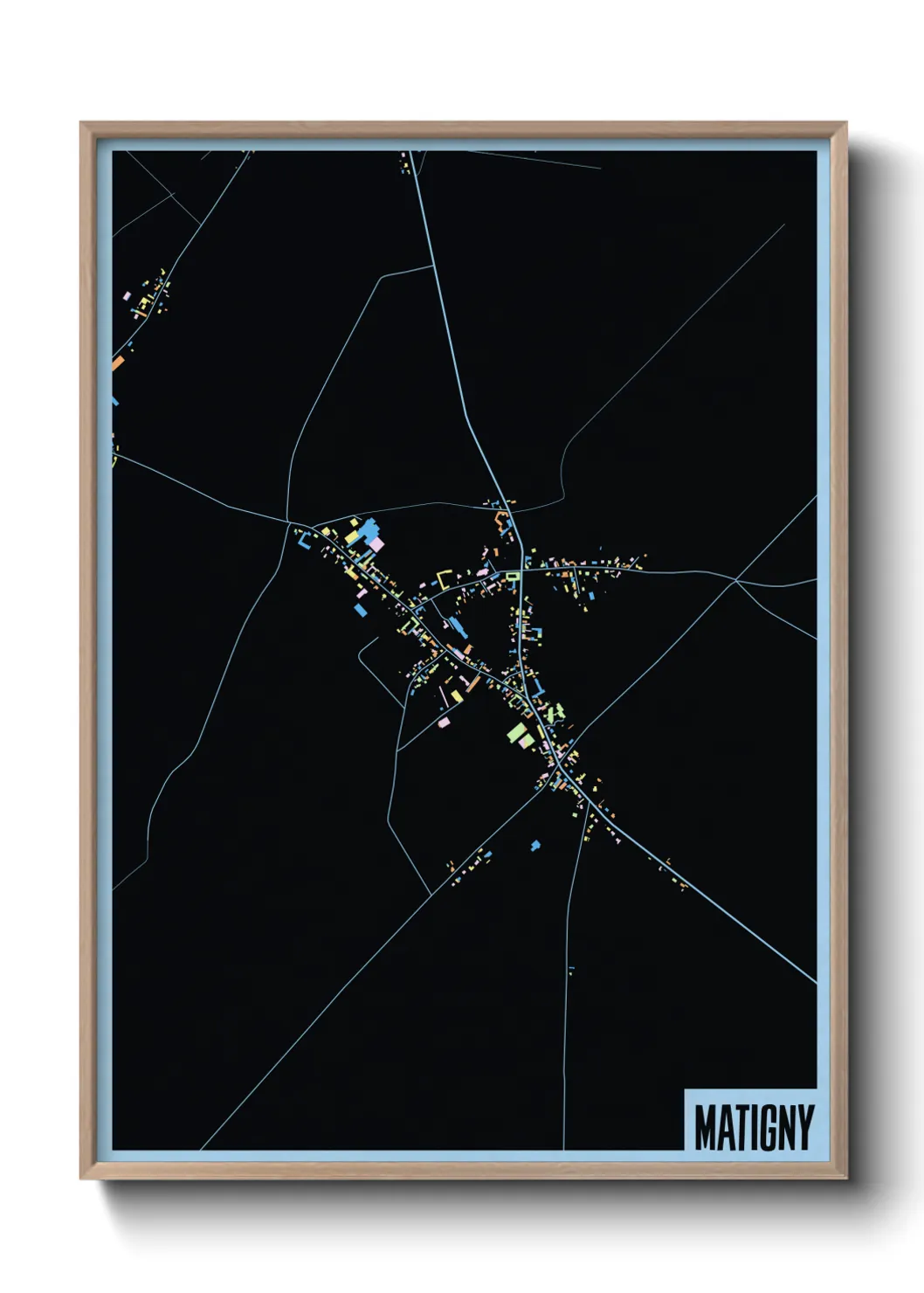 Une affiche de carte sur Matigny