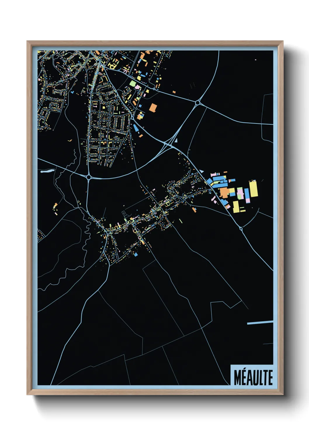 Une affiche de carte sur Méaulte