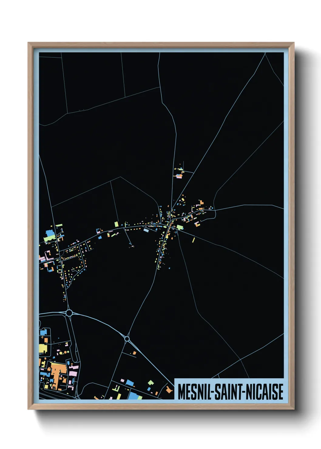 Un poster carteMesnil-Saint-Nicaise