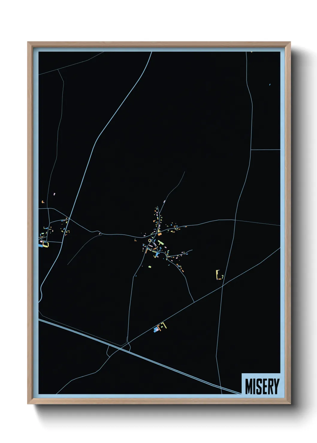 Une affiche de carte sur Misery