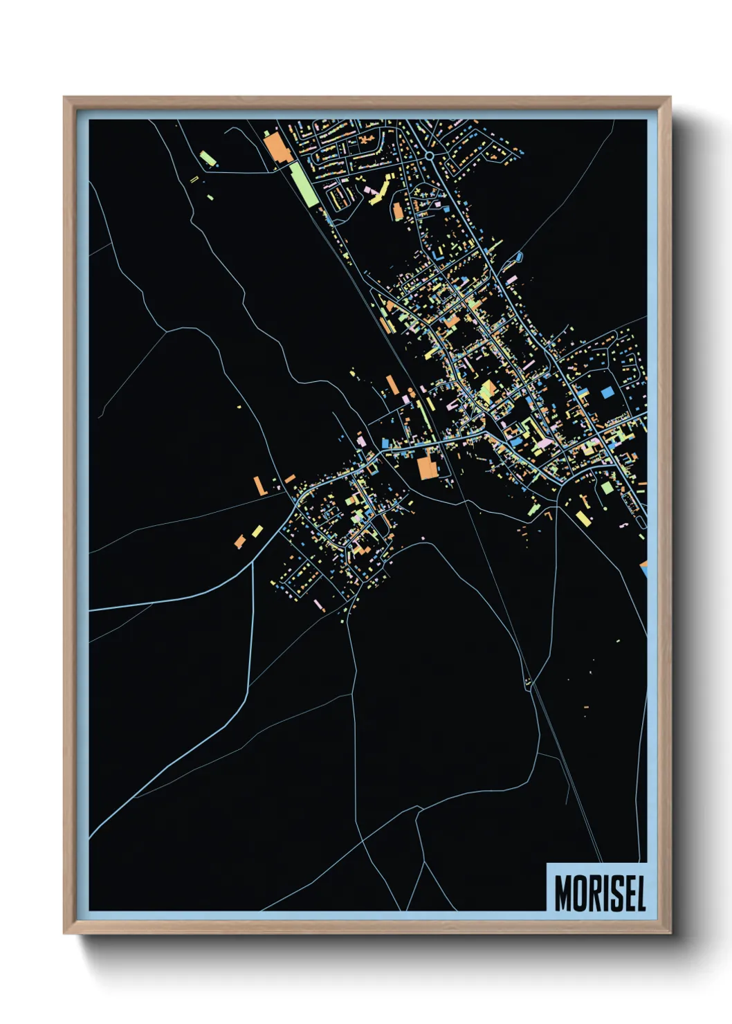 Une affiche de carte sur Morisel