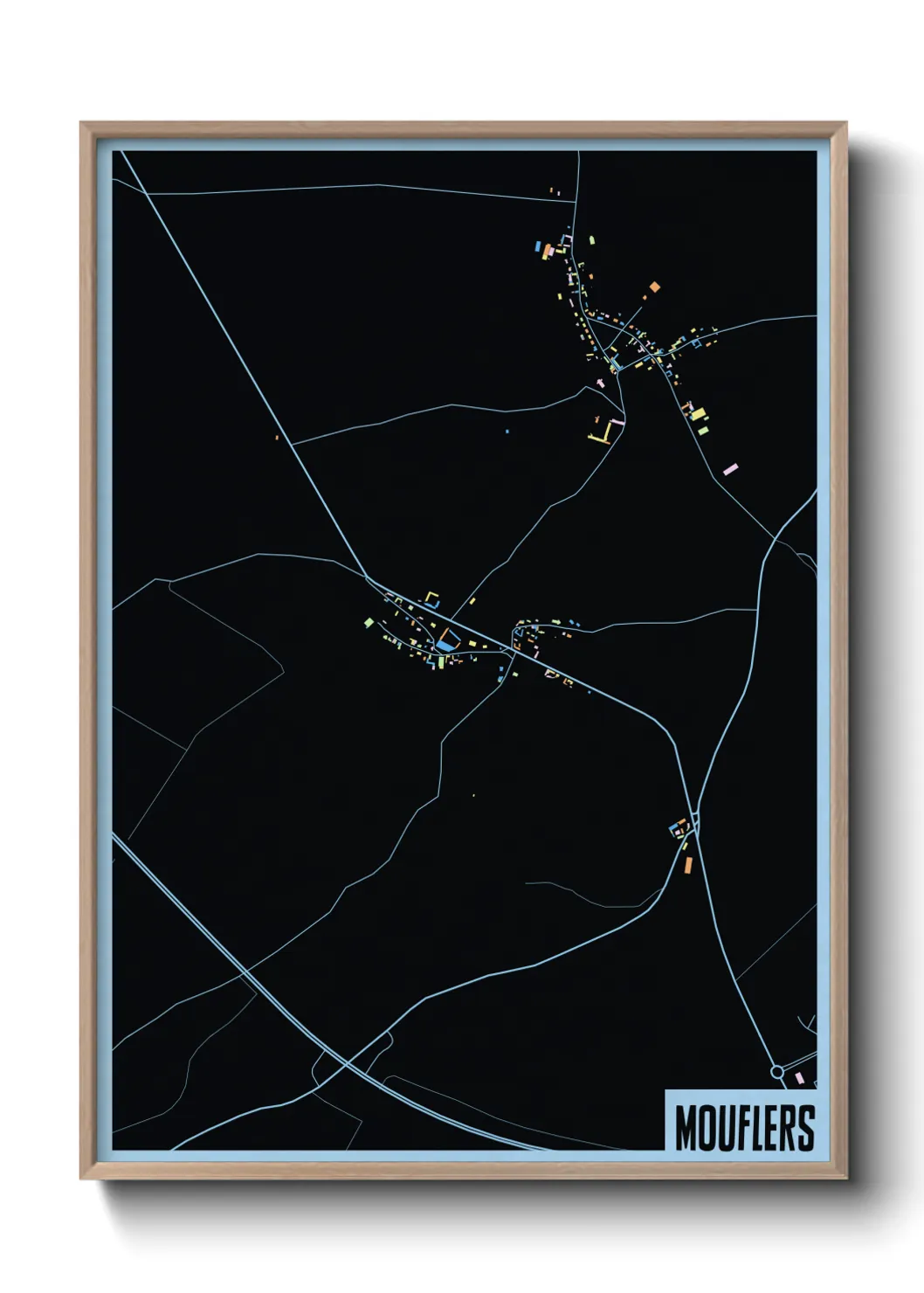 Une affiche de carte sur Mouflers