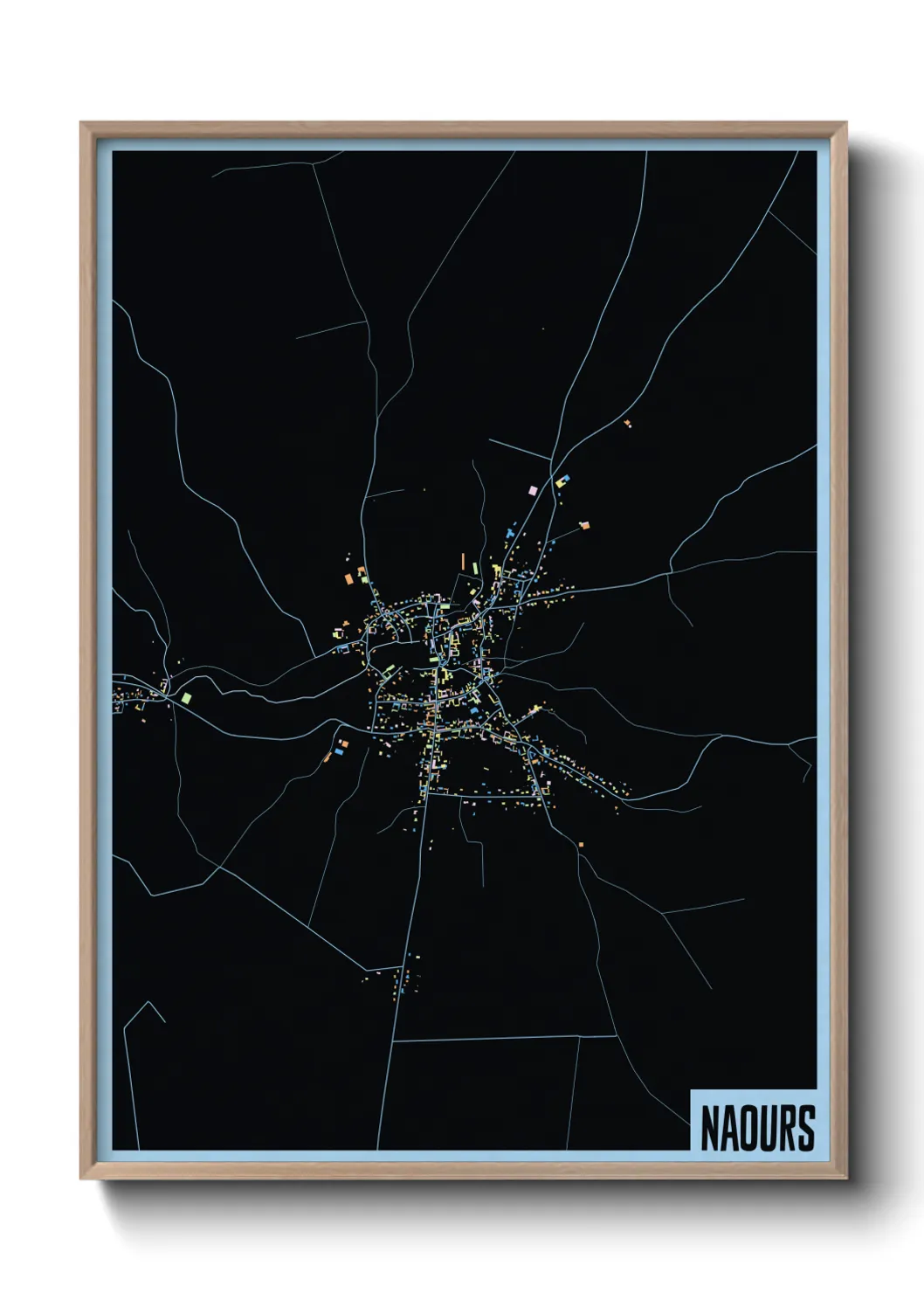 Une affiche de carte sur Naours