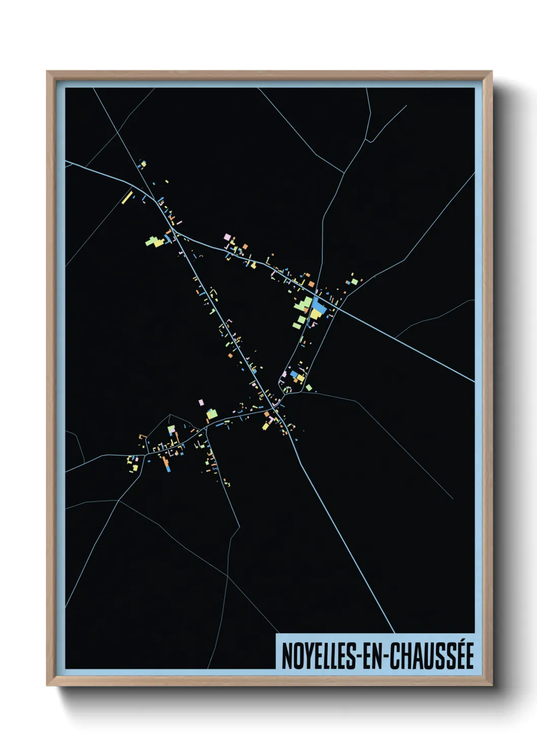 Une affiche de carte sur Noyelles-en-Chaussée