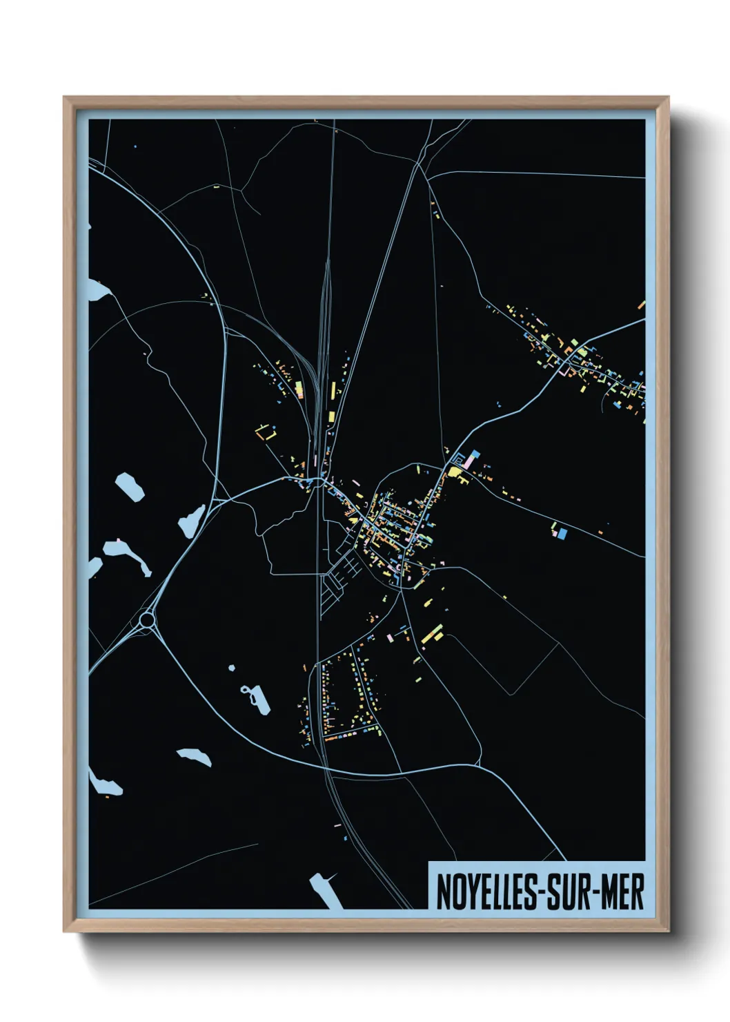 Une affiche de carte sur Noyelles-sur-Mer