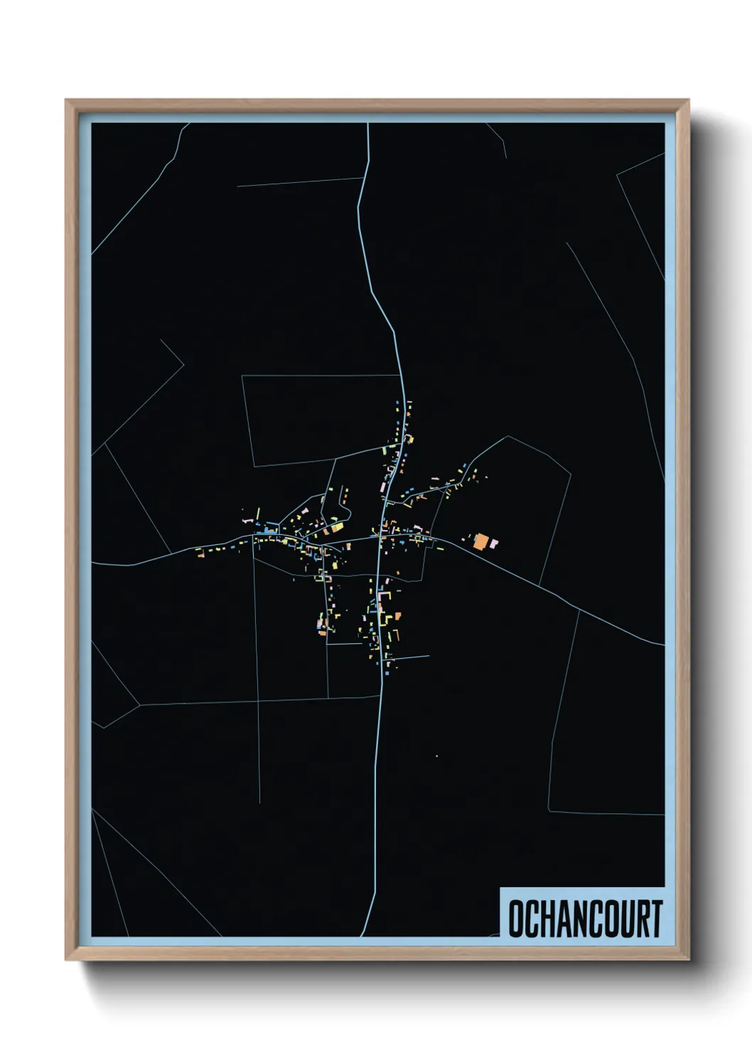 Une affiche de carte sur Ochancourt