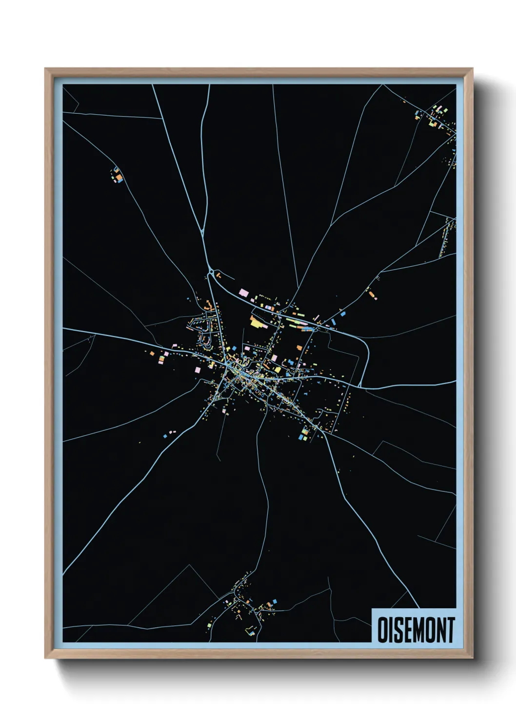 Une affiche de carte sur Oisemont