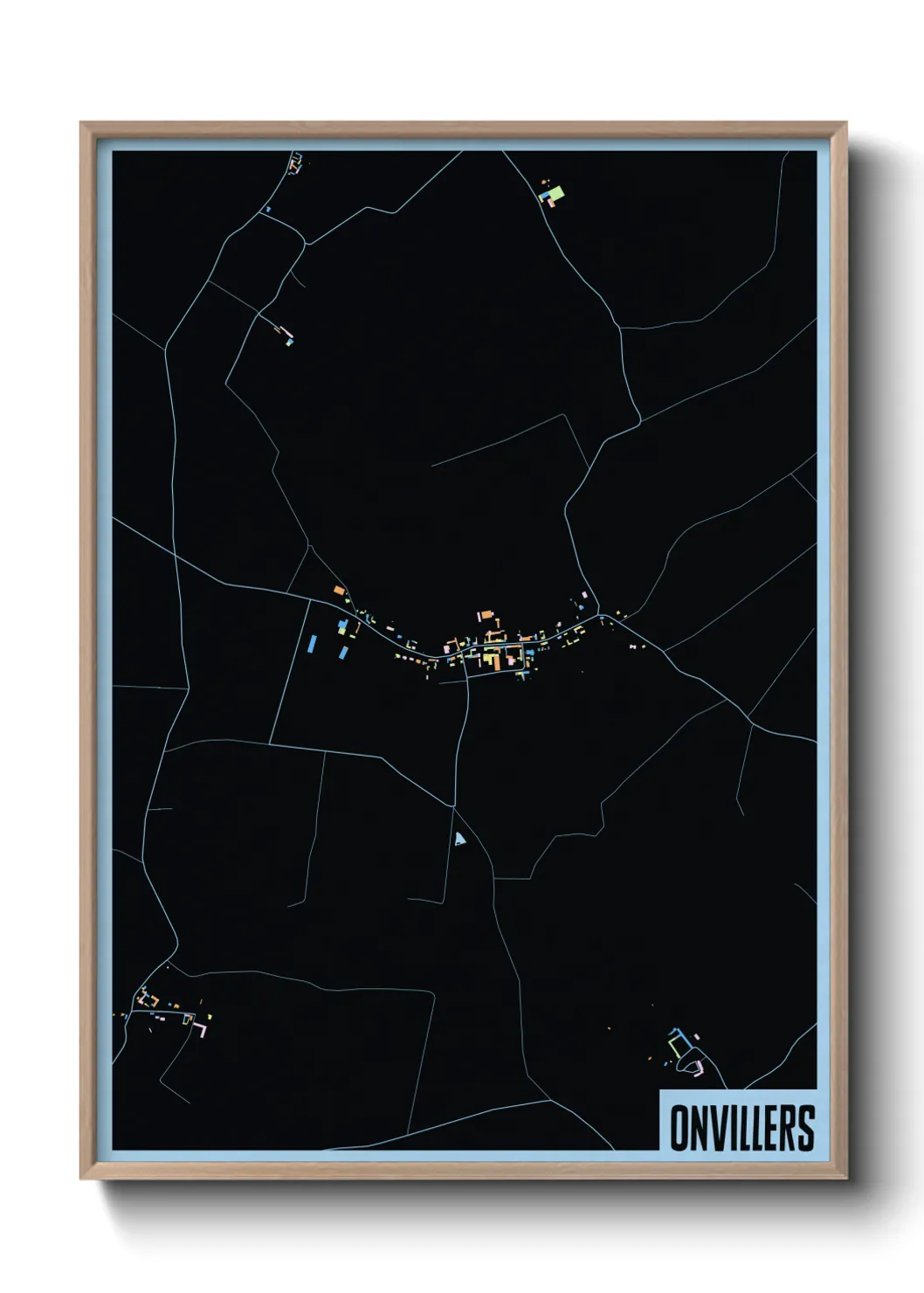 Une affiche de carte sur Onvillers