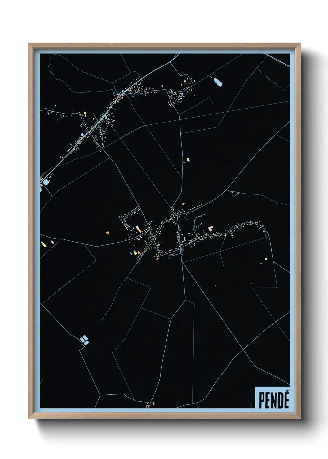 Une affiche de carte sur Pendé