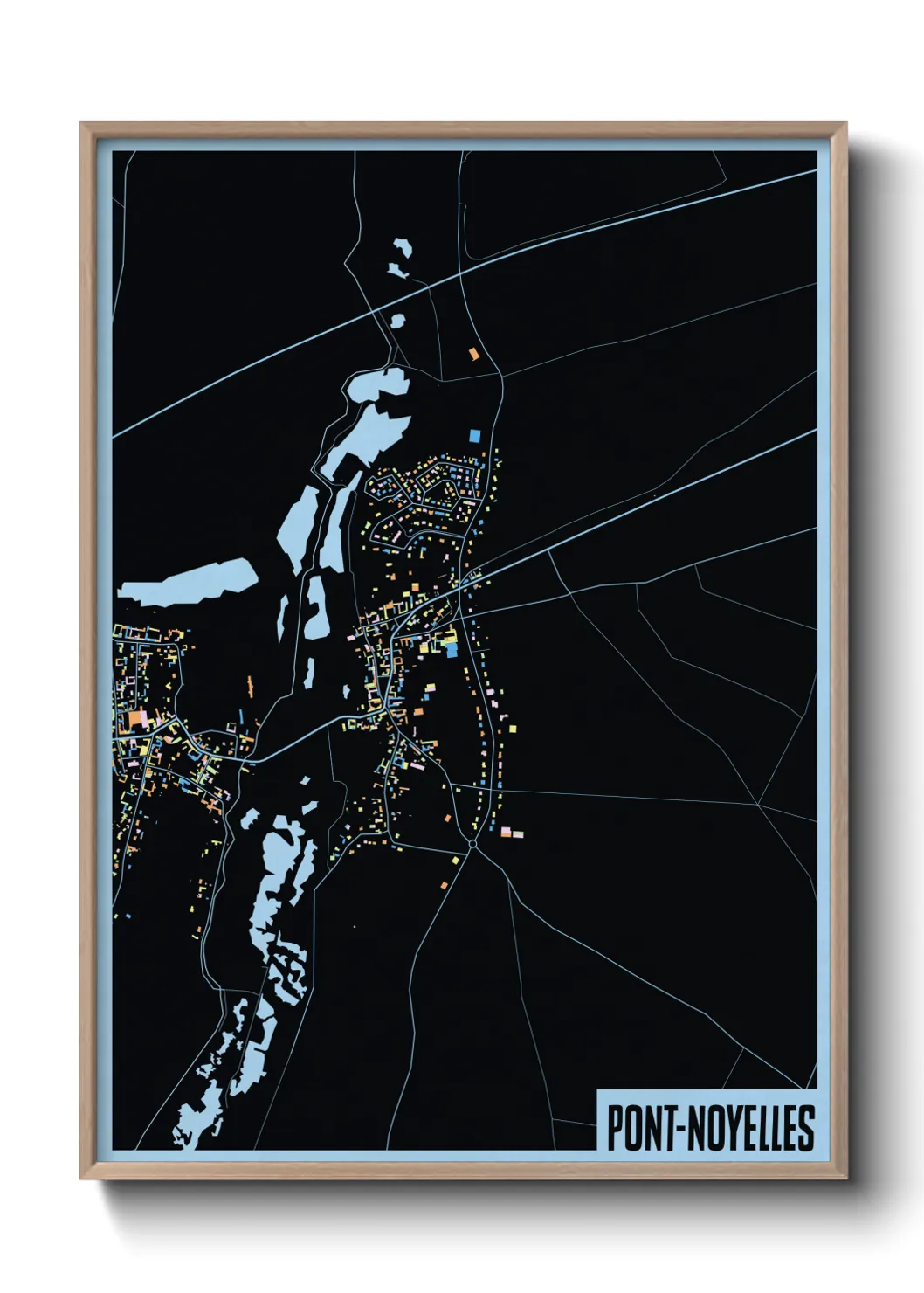 Une affiche de carte sur Pont-Noyelles