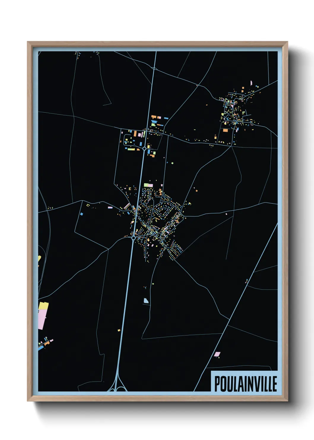 Une affiche de carte sur Poulainville