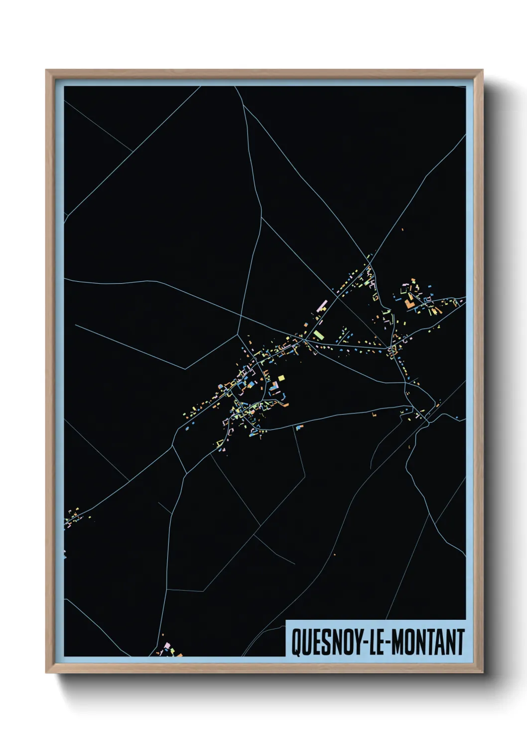 Une affiche de carte sur Quesnoy-le-Montant