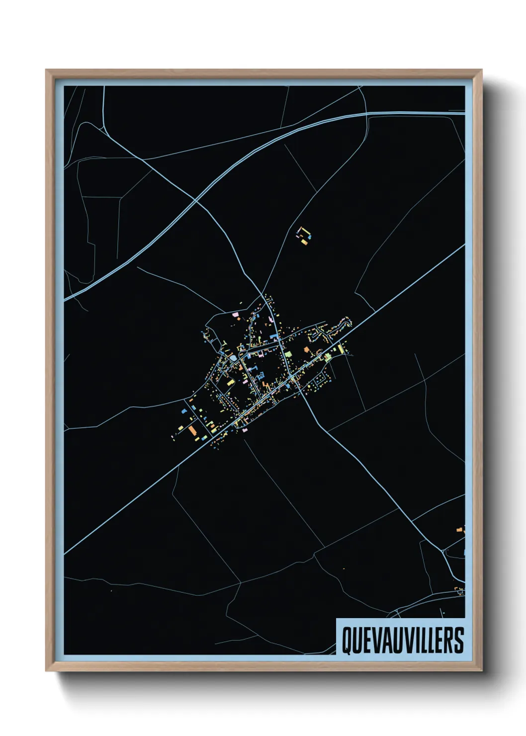 Une affiche de carte sur Quevauvillers