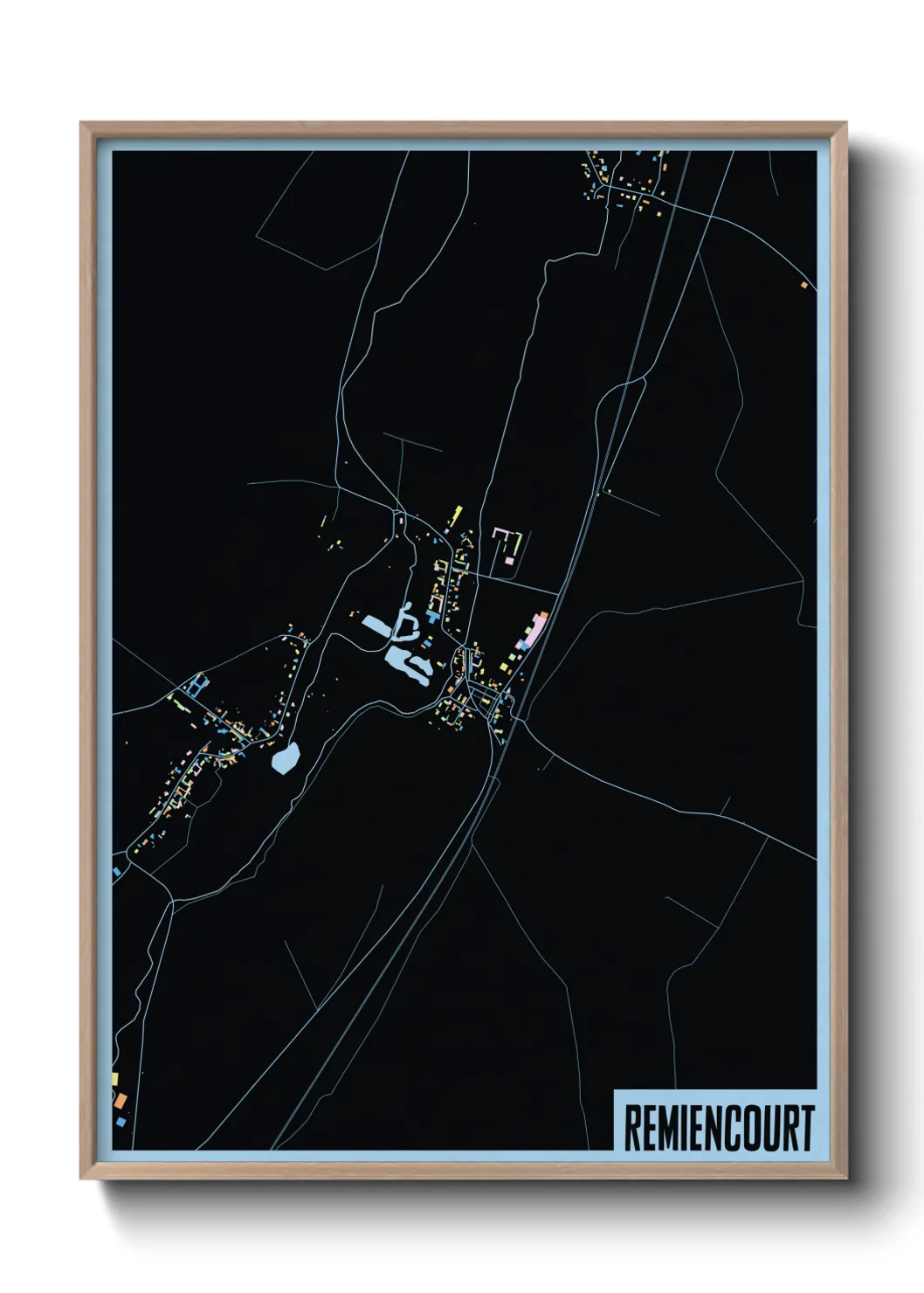 Une affiche de carte sur Remiencourt