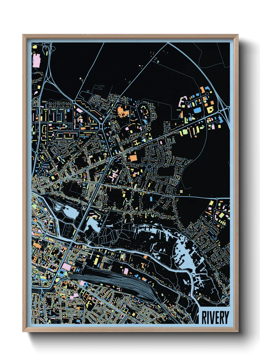 Une affiche de carte sur Rivery