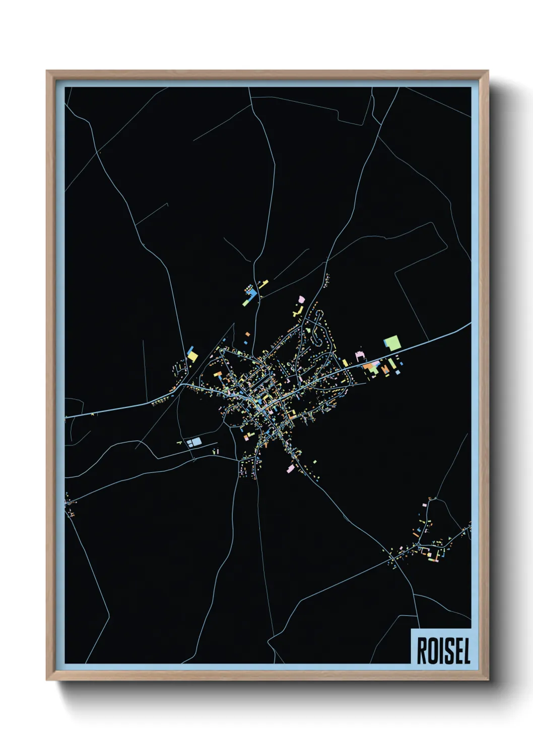 Une affiche de carte sur Roisel