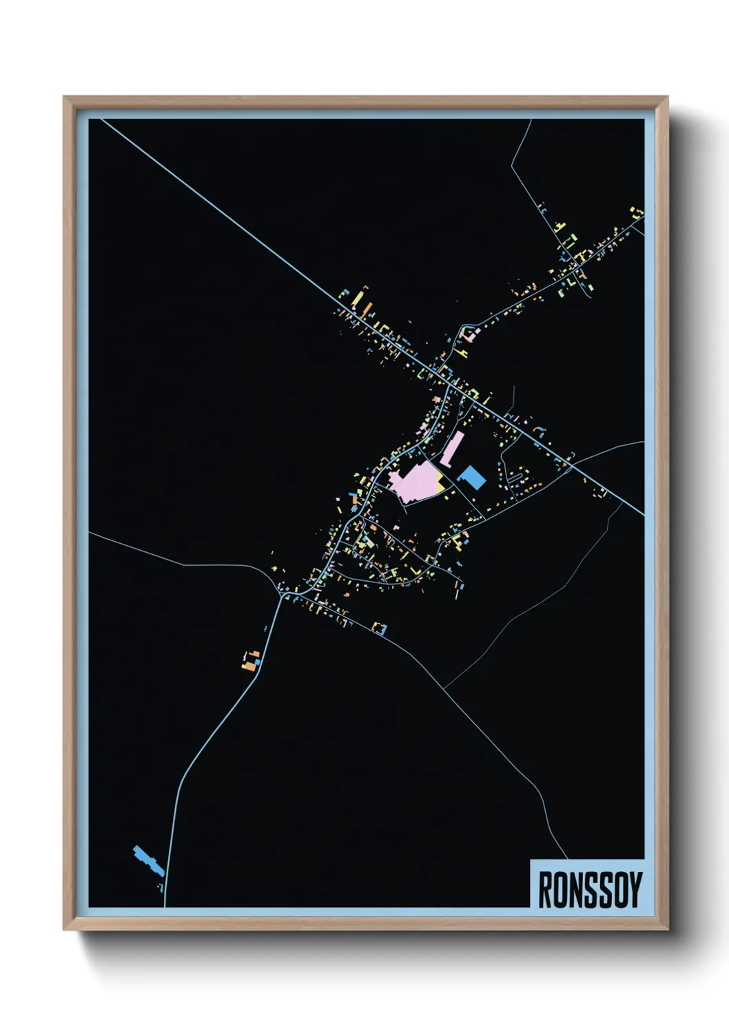 Une affiche de carte sur Ronssoy