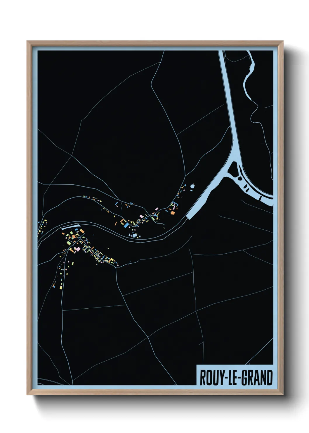 Une affiche de carte sur Rouy-le-Grand