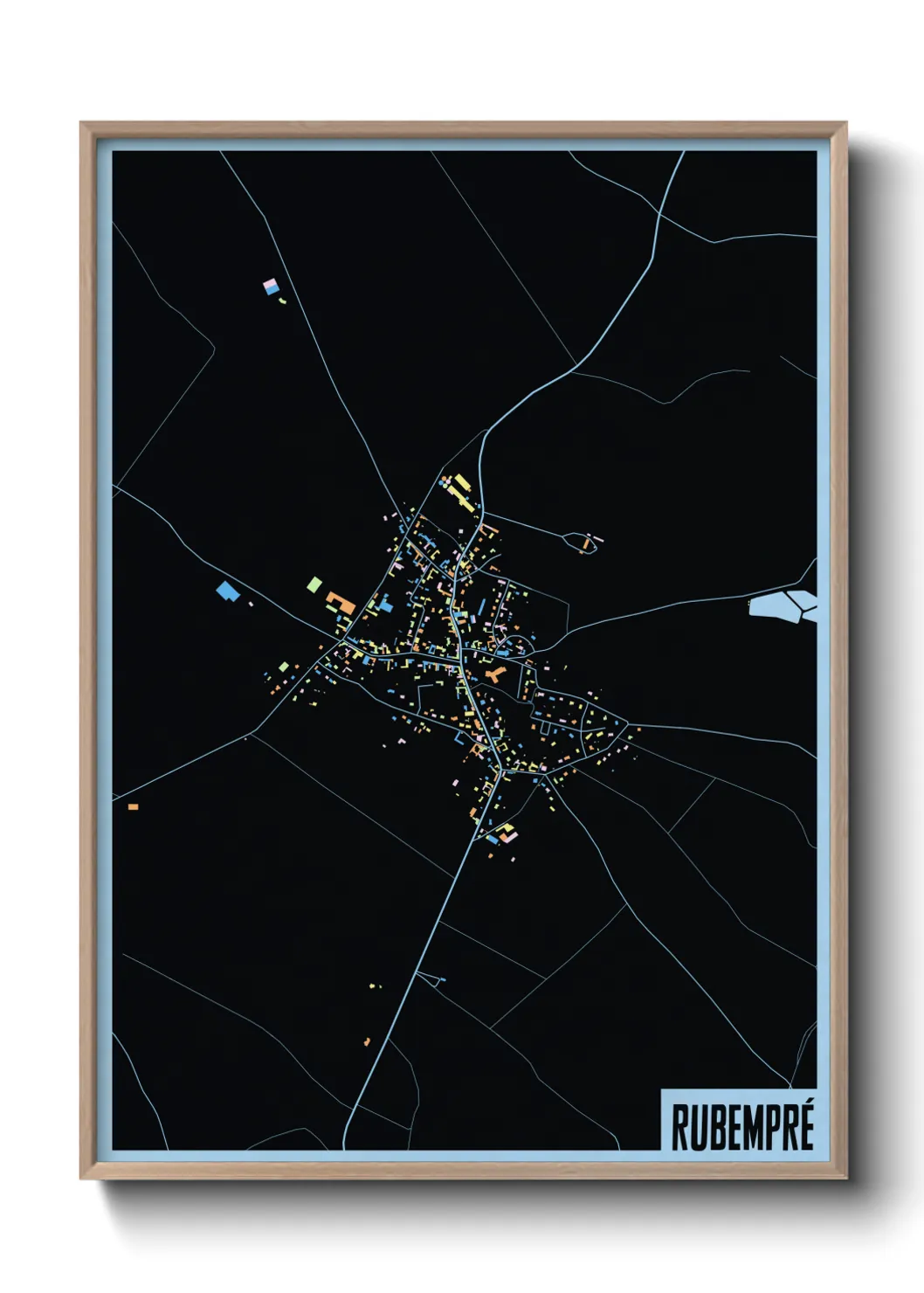 Une affiche de carte sur Rubempré