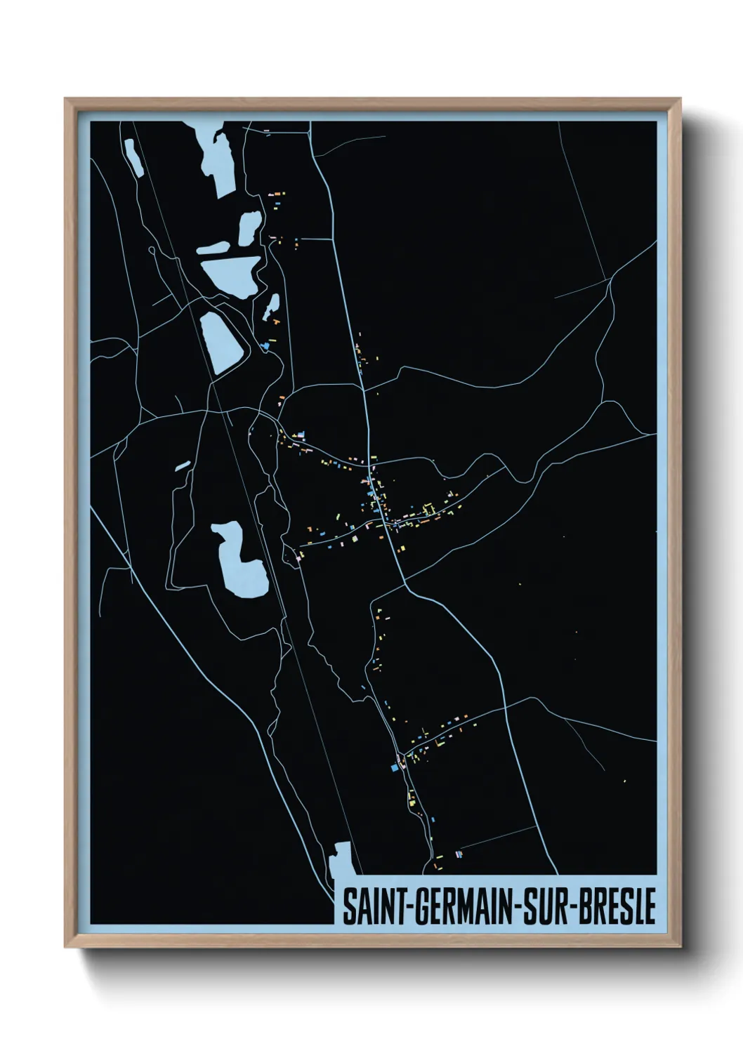 Une affiche de carte sur Saint-Germain-sur-Bresle