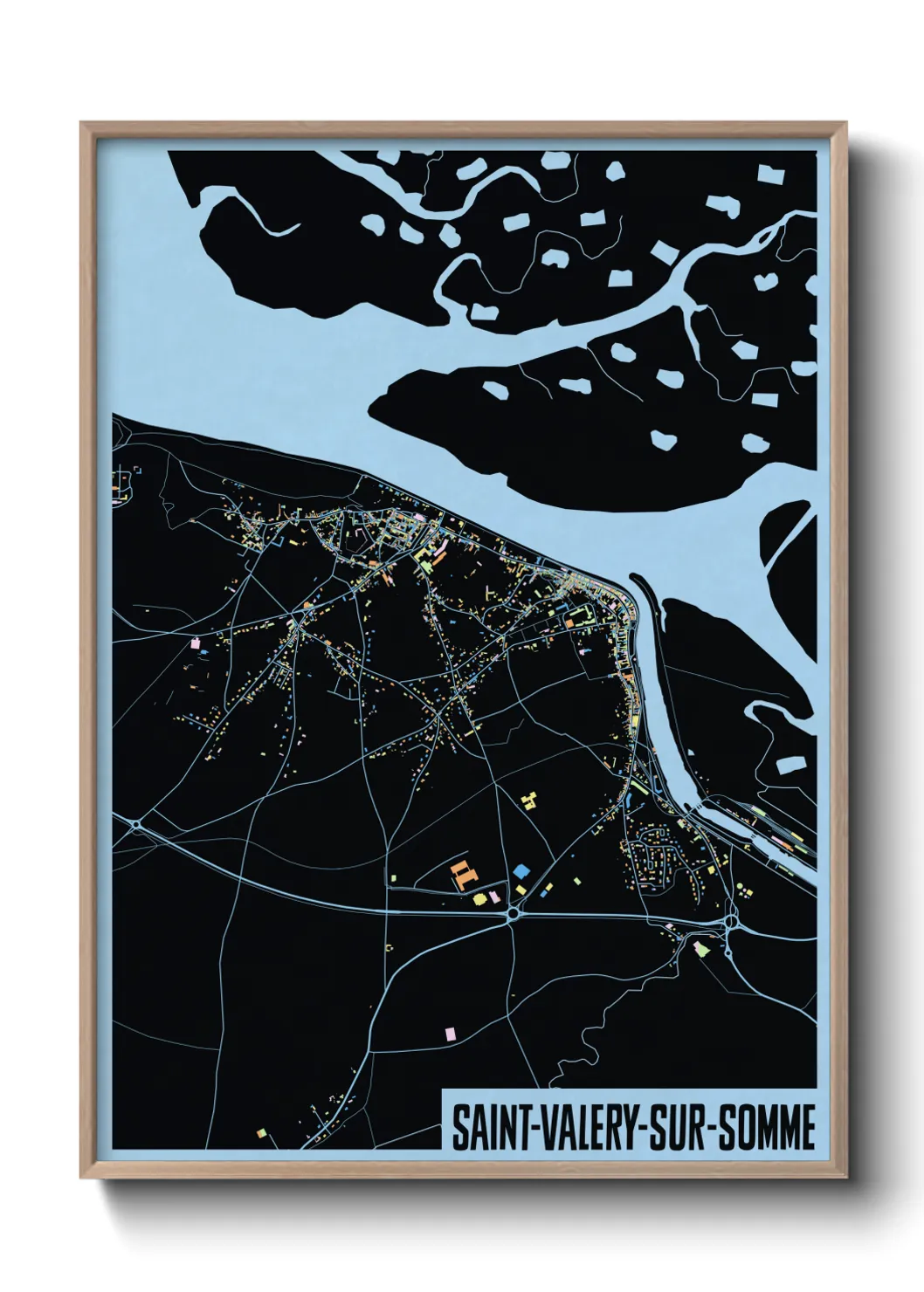 Une affiche de carte sur Saint-Valery-sur-Somme