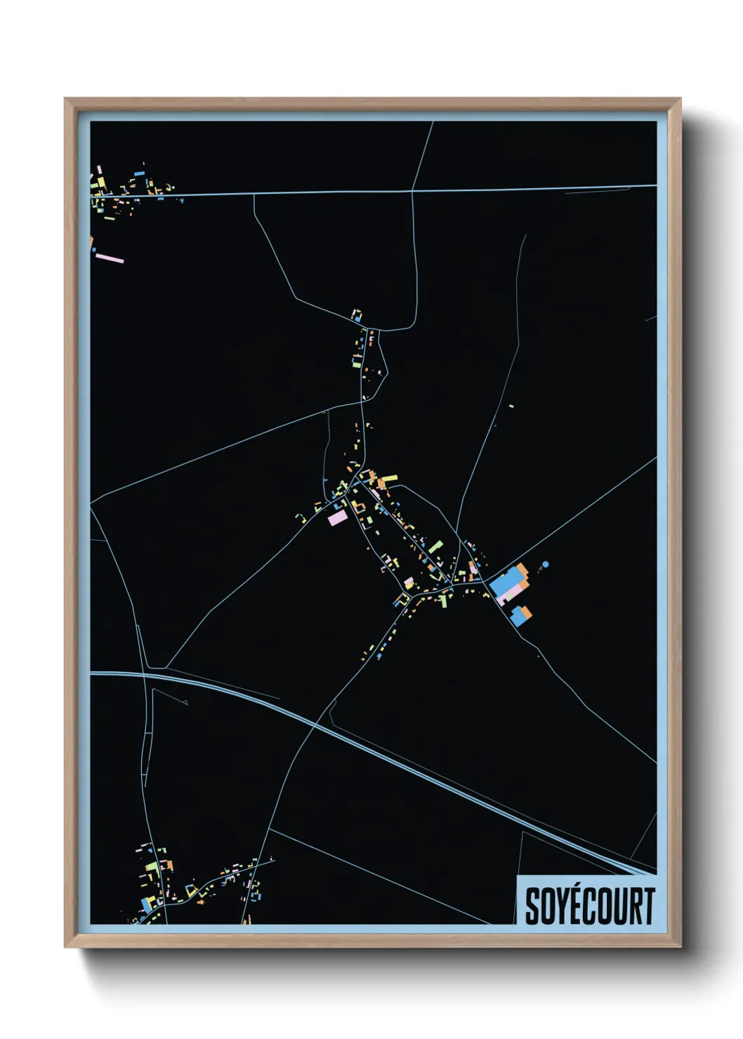 Une affiche de carte sur Soyécourt