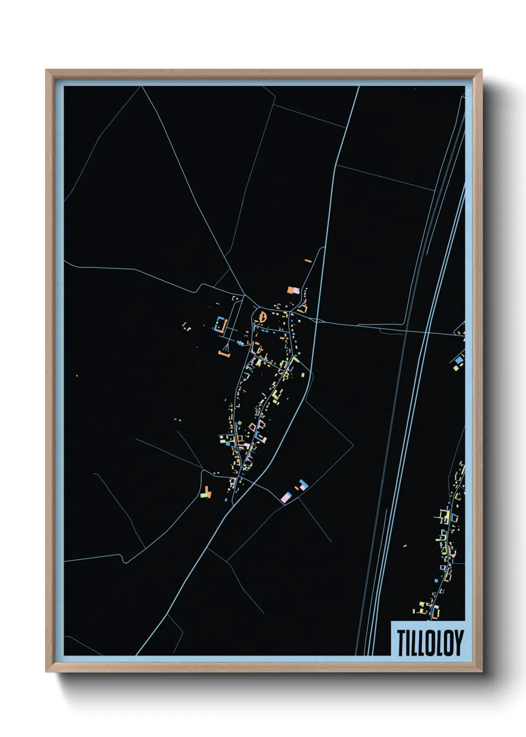 Une affiche de carte sur Tilloloy