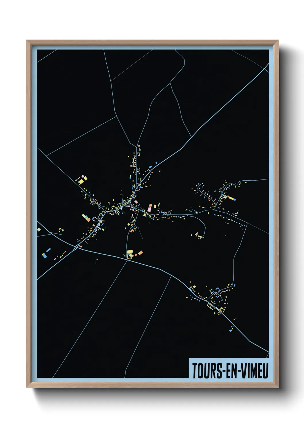 Une affiche de carte sur Tours-en-Vimeu