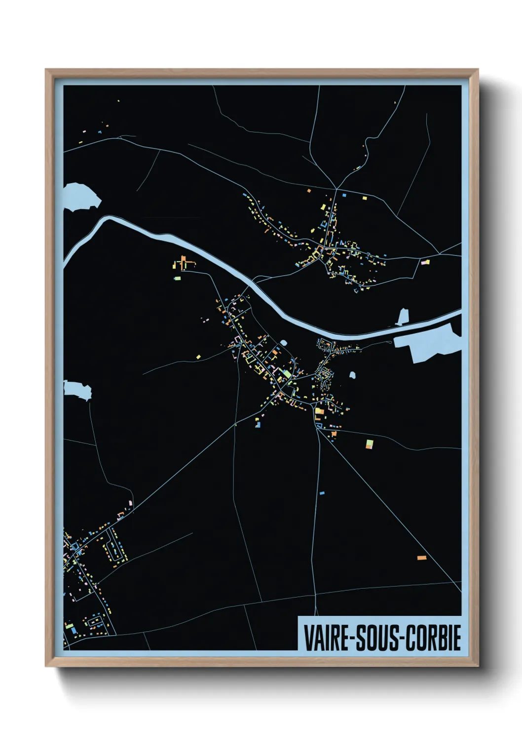 Une affiche de carte sur Vaire-sous-Corbie