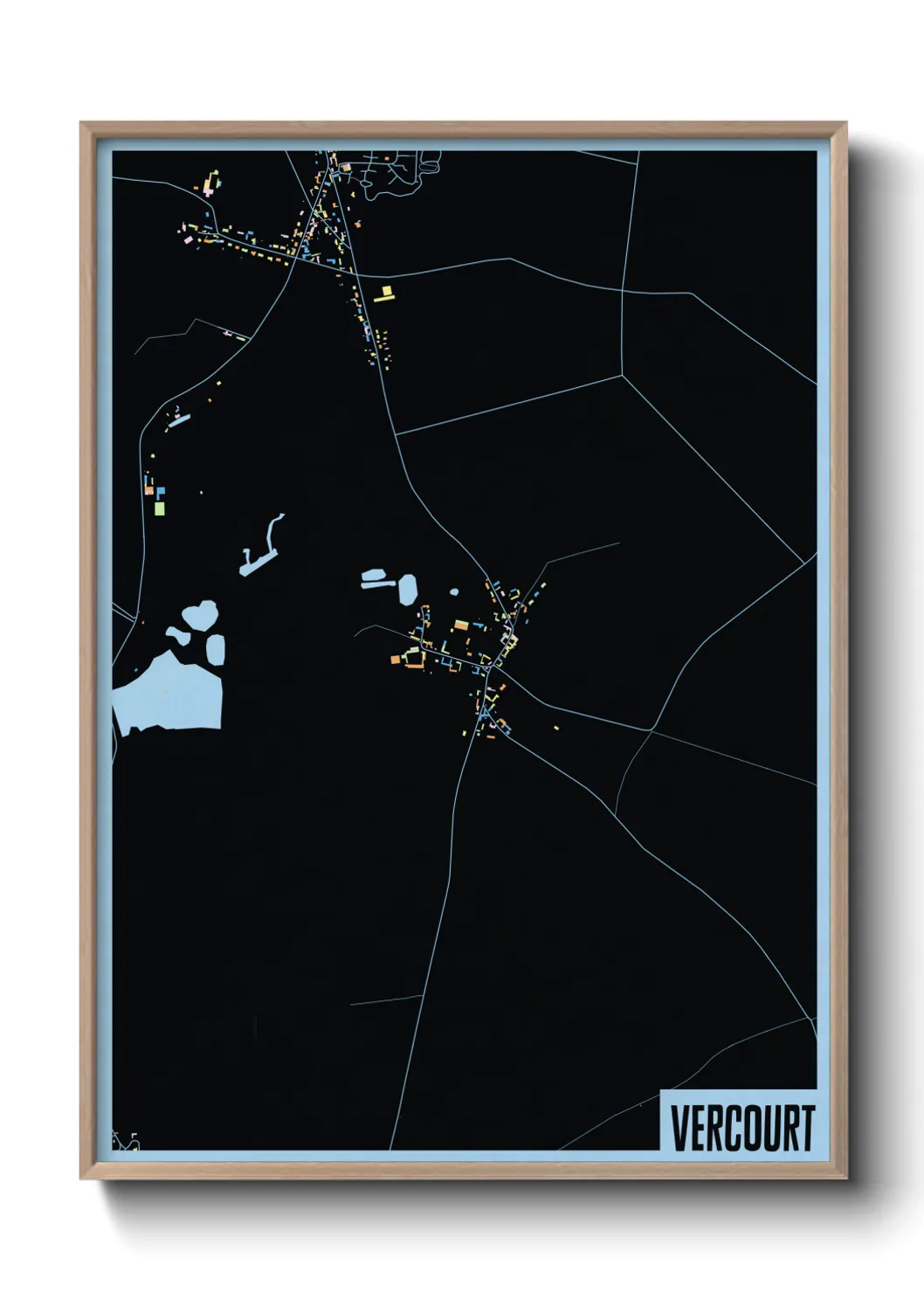 Une affiche de carte sur Vercourt