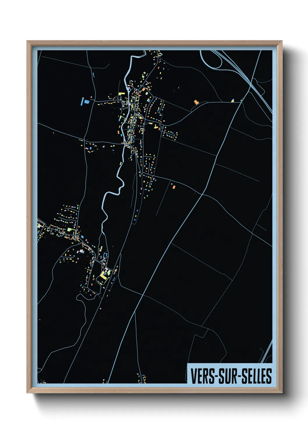 Un poster carteVers-sur-Selles