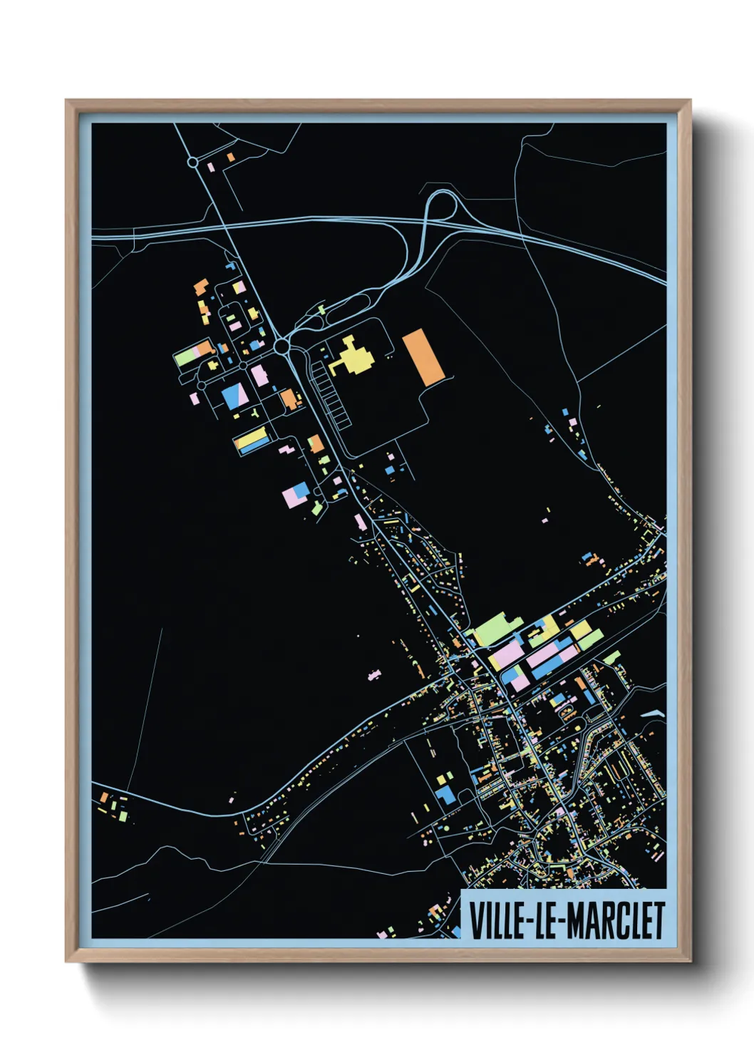 Une affiche de carte sur Ville-le-Marclet