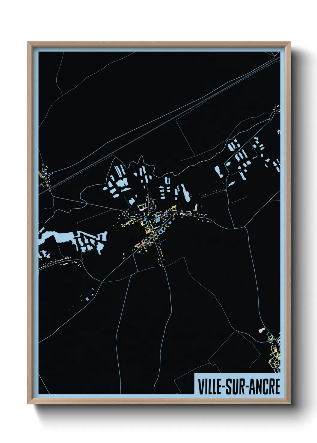 Une affiche de carte sur Ville-sur-Ancre